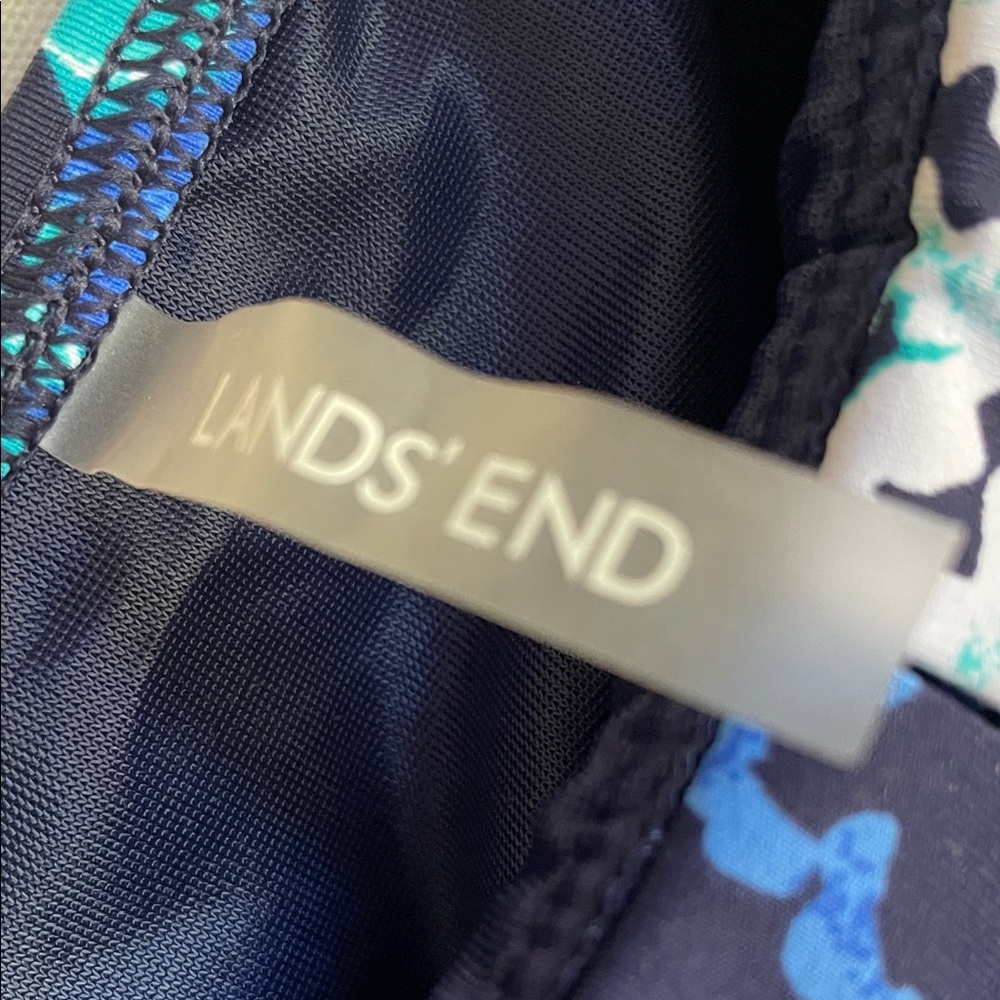 Lands' End Blue Floral Women's Tankini Swimsuit Top 18DDD - Picture 2 of 6